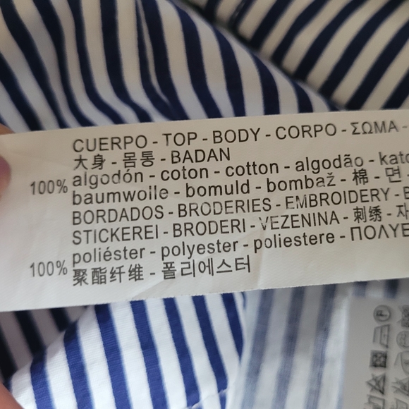 ZARA Woman Embroidered Striped Shirt – Crane Bird – Statement Piece – Size M - Picture 7 of 10